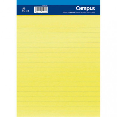 Bloc Notas Microperforado Campus A5 60g Amarillo 50 Hojas