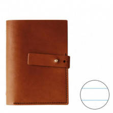 Agenda Piel Plus Office Rayado Horizontal MarrÃ³n Oscuro