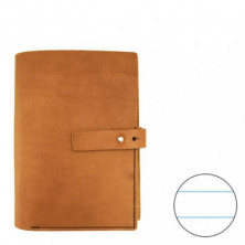 Agenda Piel Plus Office Rayado Horizontal MarrÃ³n Claro