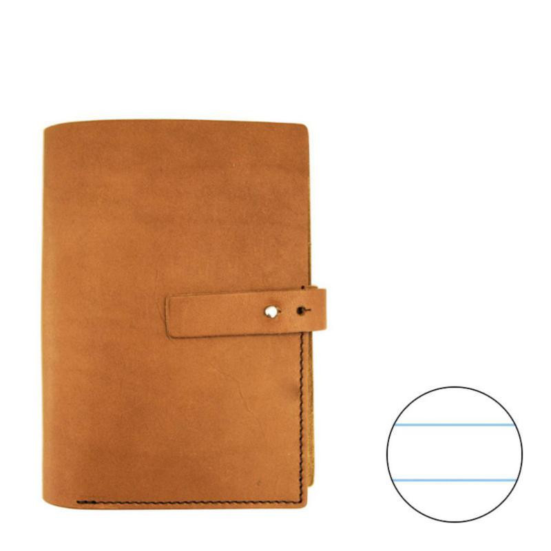 Agenda Piel Plus Office Rayado Horizontal MarrÃ³n Claro