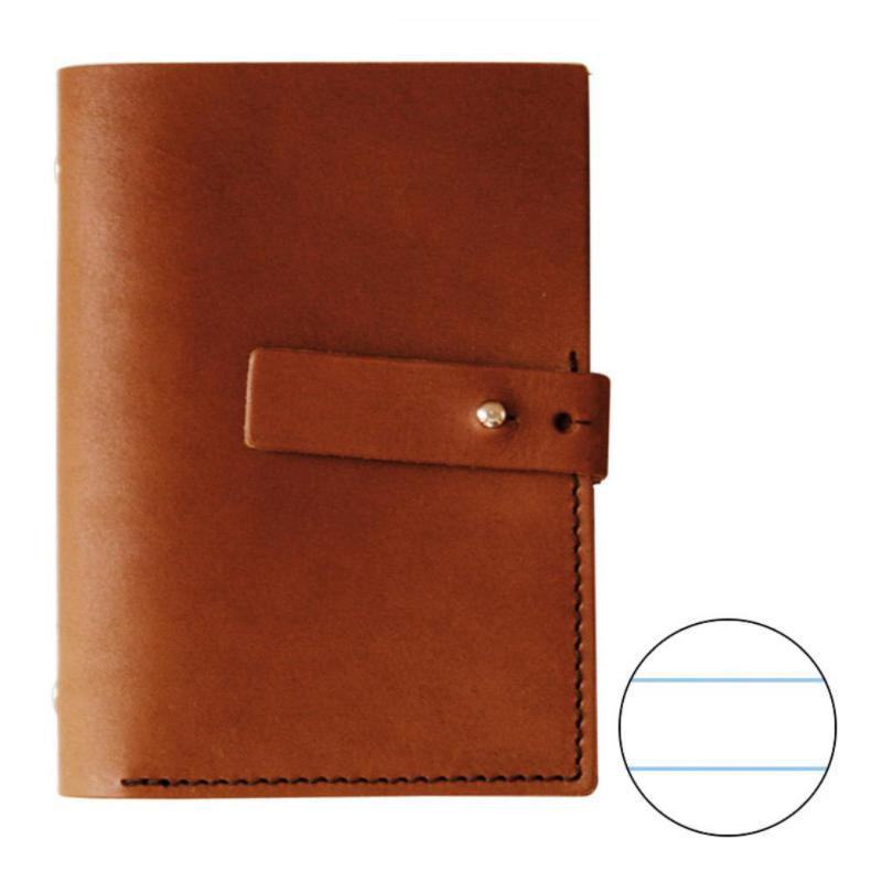 Agenda Piel Plus Office Rayado Horizontal MarrÃ³n Oscuro