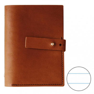 Agenda Piel Plus Office Rayado Horizontal MarrÃ³n Oscuro