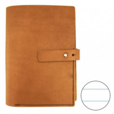 Agenda Piel Plus Office Rayado Horizontal MarrÃ³n Claro