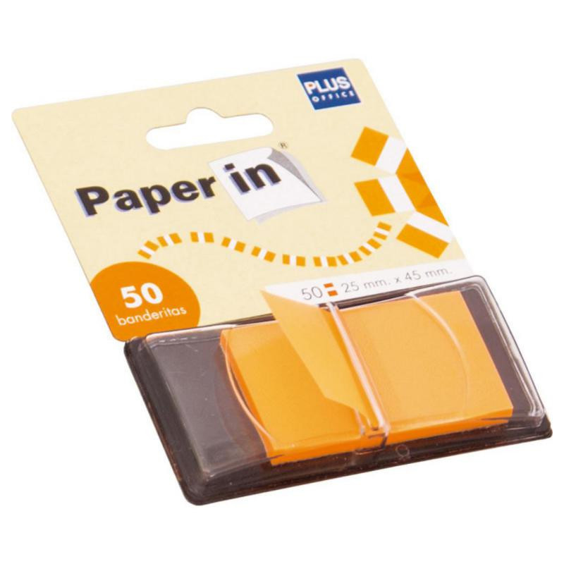 Banderitas Paper In Index Plus Office Naranja 50ud.