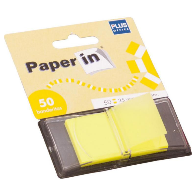 Banderitas Paper In Index Plus Office Amarillo 50ud.