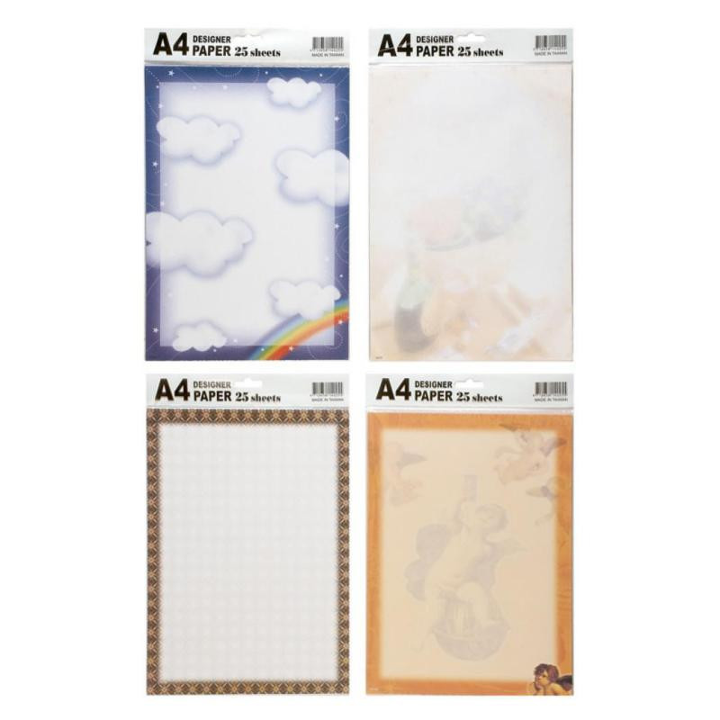 Papel Plus Office A4 con DiseÃ±o 80g 25 Hojas