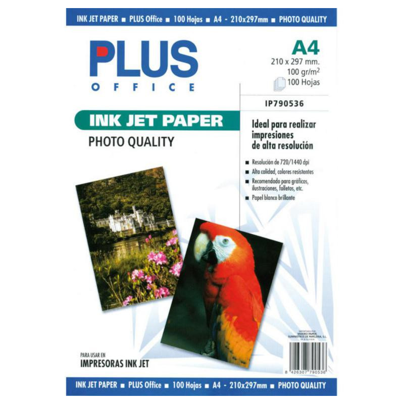 Papel FotogrÃ¡fico A4 Plus Office Inkjet Paper 1440 Dpi 100g 100 Hojas