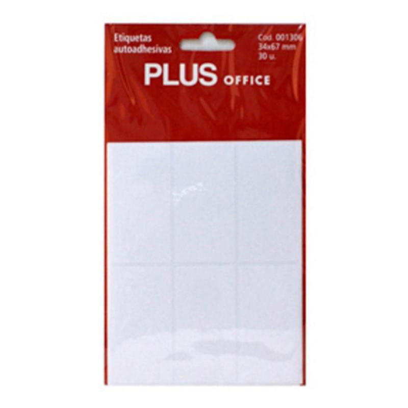 Etiquetas Autoadhesivas Plus Office 34mmx67mm 30 Etiquetas 5 Hojas