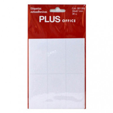 Etiquetas Autoadhesivas Plus Office 34mmx67mm 30 Etiquetas 5 Hojas