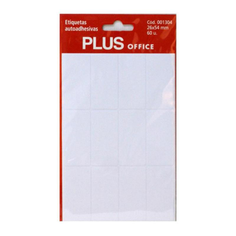 Etiquetas Autoadhesivas Plus Office 26mmx54mm 60 Etiquetas 5 Hojas