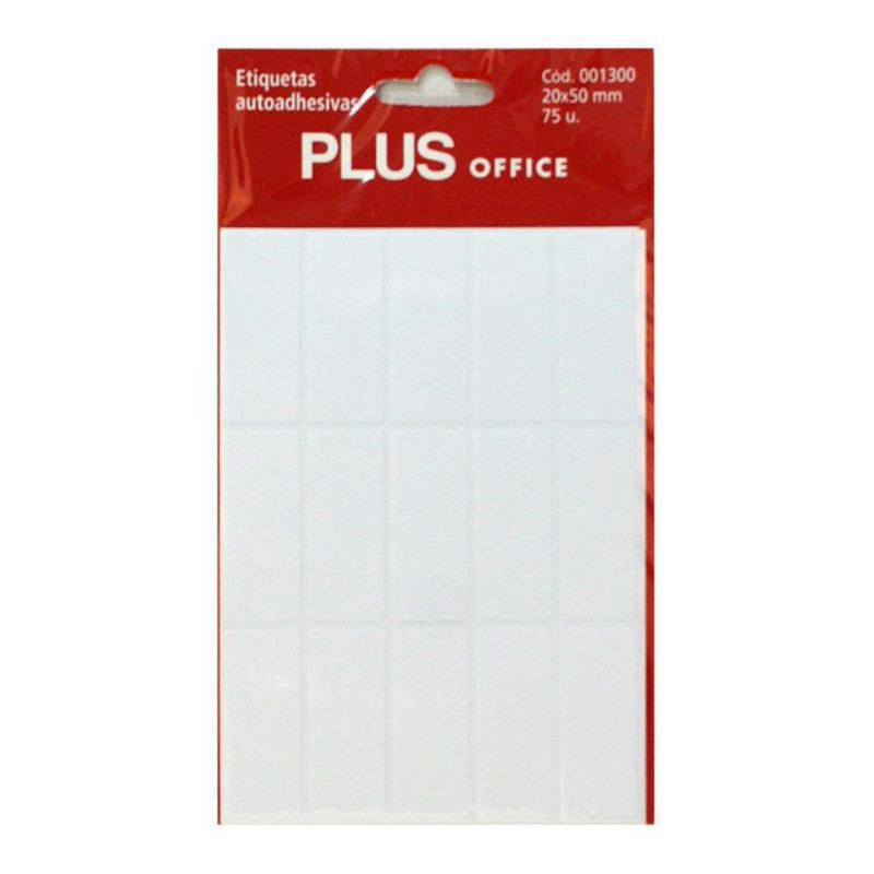 Etiquetas Autoadhesivas Plus Office 20mmx50mm 75 Etiquetas 5 Hojas