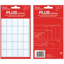 Etiquetas Autoadhesivas Plus Office 19mmx27mm 125 Etiquetas 5 Hojas