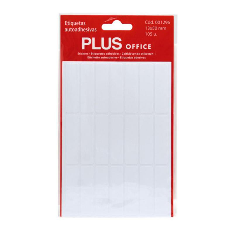 Etiquetas Autoadhesivas Plus Office 13mmx50mm 105 Etiquetas 5 Hojas