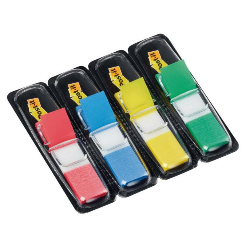 Banderitas Post-It 12mmx43mm Dispensador 4 Colores 140 ud.