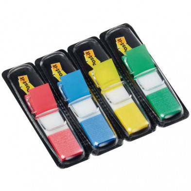 Banderitas Post-It 12mmx43mm Dispensador 4 Colores 140 ud.