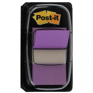 Banderitas Post-It 25,4mmx43mm Dispensador Lila 50 ud.