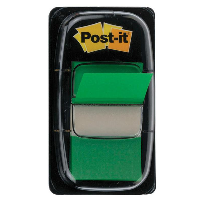 Banderitas Post-It 25,4mmx43mm Dispensador Verde 50 ud.