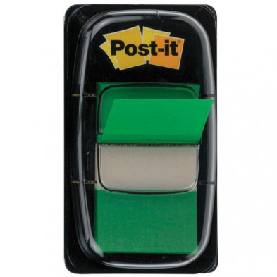 Banderitas Post-It 25,4mmx43mm Dispensador Verde 50 ud.