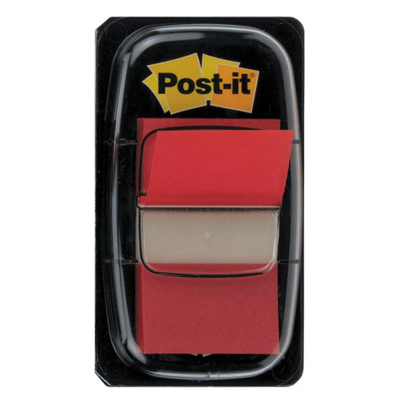 Banderitas Post-It 25,4mmx43mm Dispensador Rojo 50 ud.