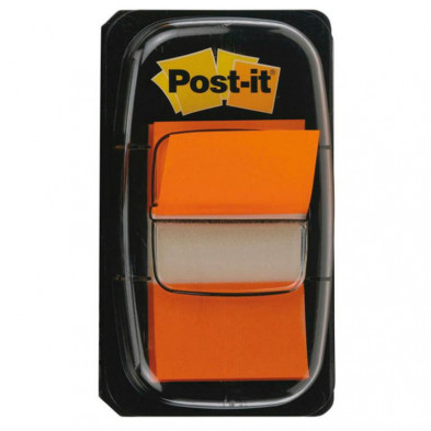 Banderitas Post-It 25,4mmx43mm Dispensador Naranja 50 ud.