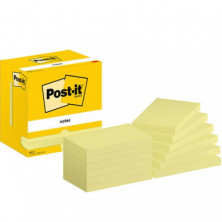 Bloc Notas Adhesivas Post-It 76mmx127mm Amarillas 100 Hojas