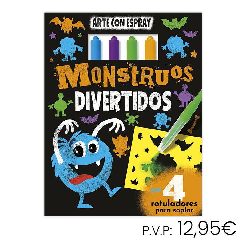 Libro Educativo Imagiland Arte con Espray Monstruos Divertidos