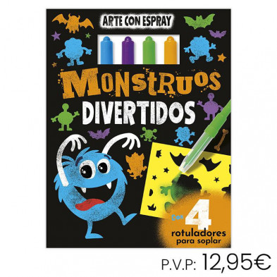 Libro Educativo Imagiland Arte con Espray Monstruos Divertidos