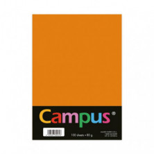 Papel A4 Campus 80g 100 Hojas Naranja