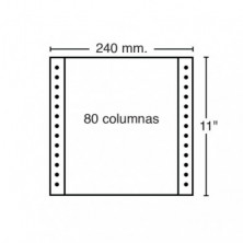 Papel Continuo 240mmx 11pulgadas 70g 2500 Hojas Azul Pautado