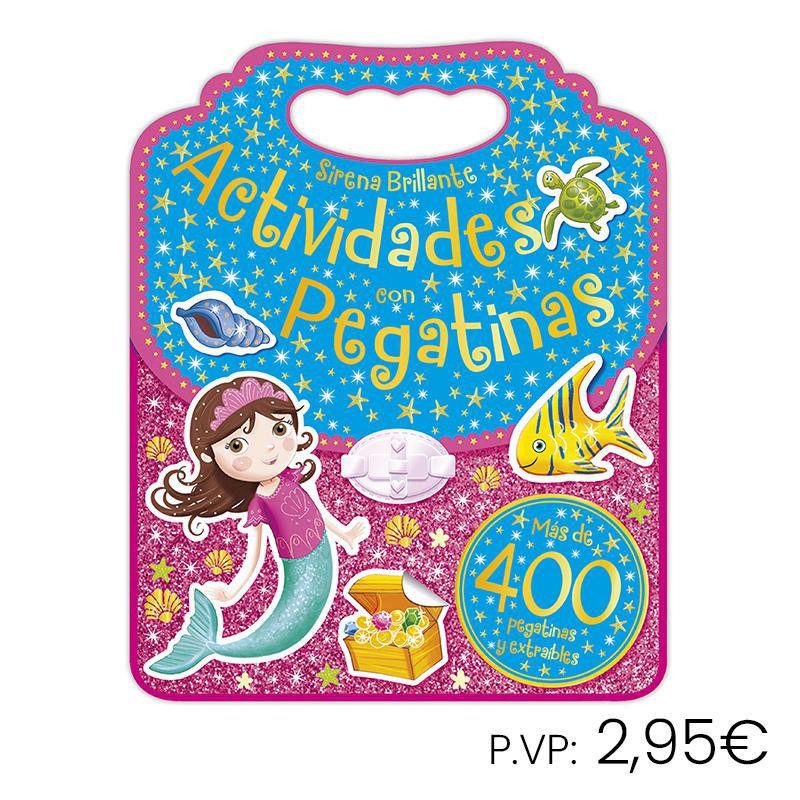 Libro Educativo Imagiland Actividades con Pegatinas Sirenas Brillantes